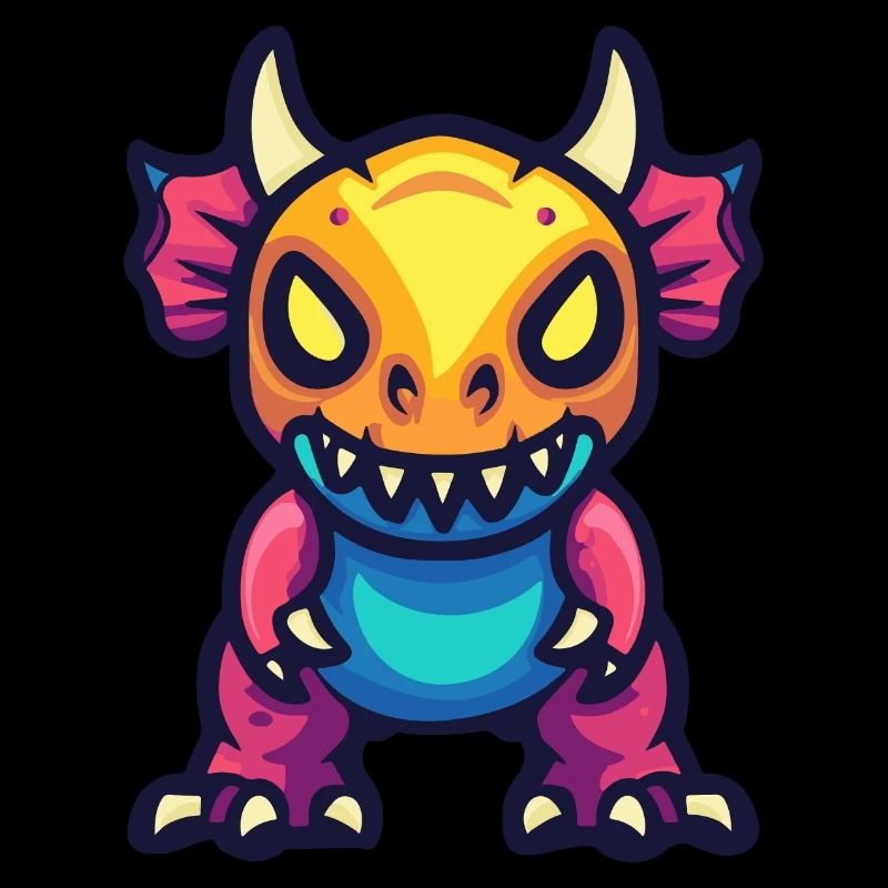 Dinosaur triceratops Halloween Comic
