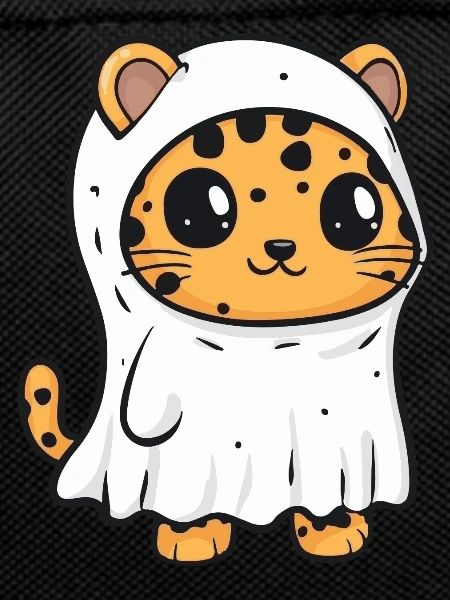 Leopard Halloween Funny Ghost