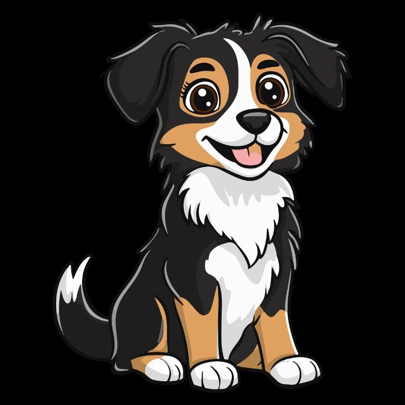 Australian Shepherd Dog Comic Baby