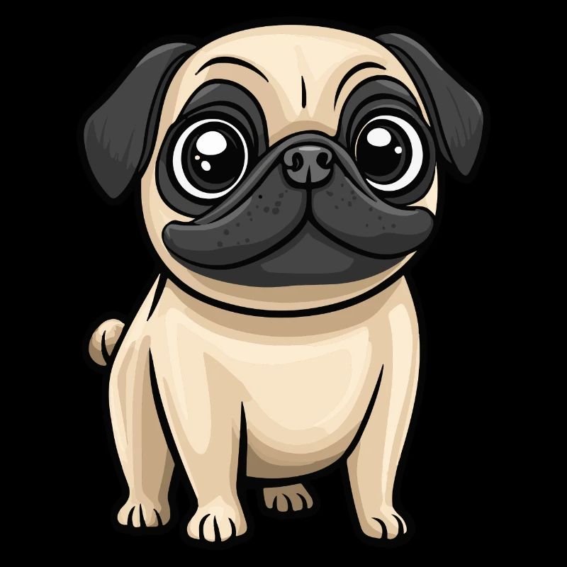 Pug Dog Comic Baby