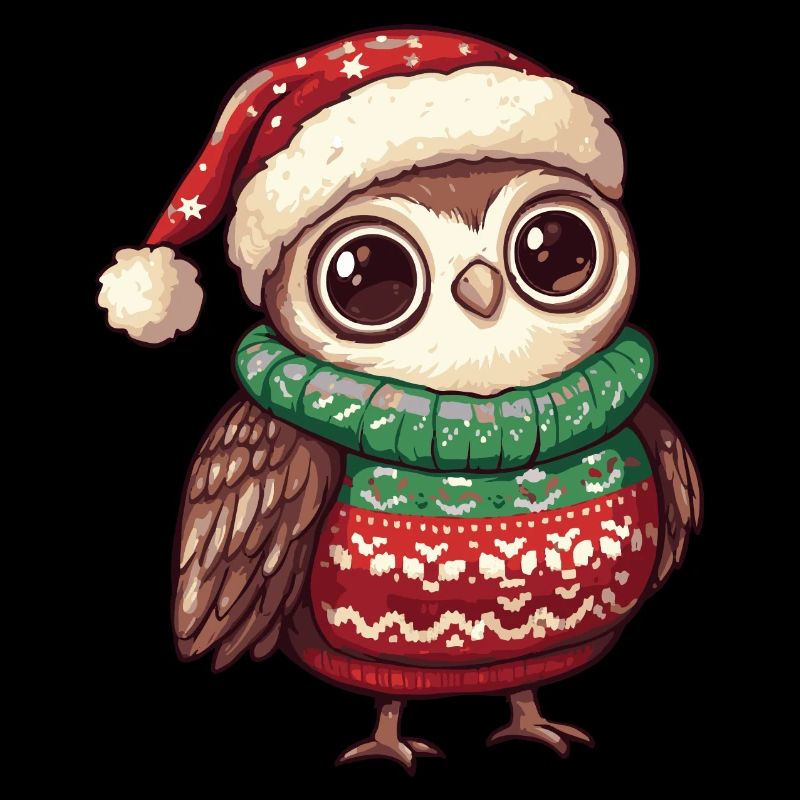 Eule Weihnachten Comic