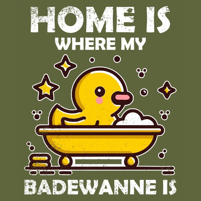 Bathtub Rubber Duck Saying Distressed