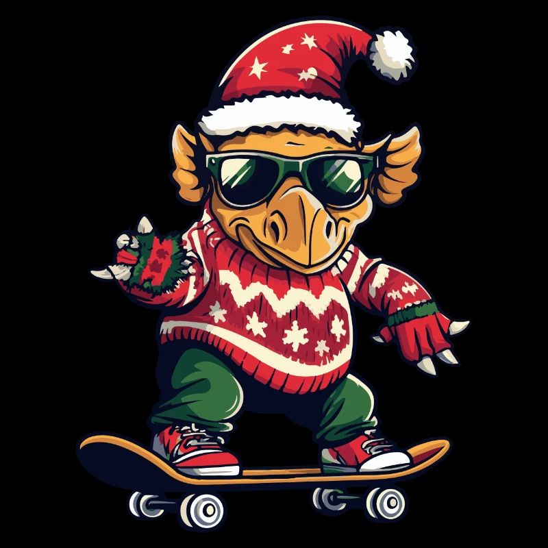 Dinosaur triceratops Christmas Funny