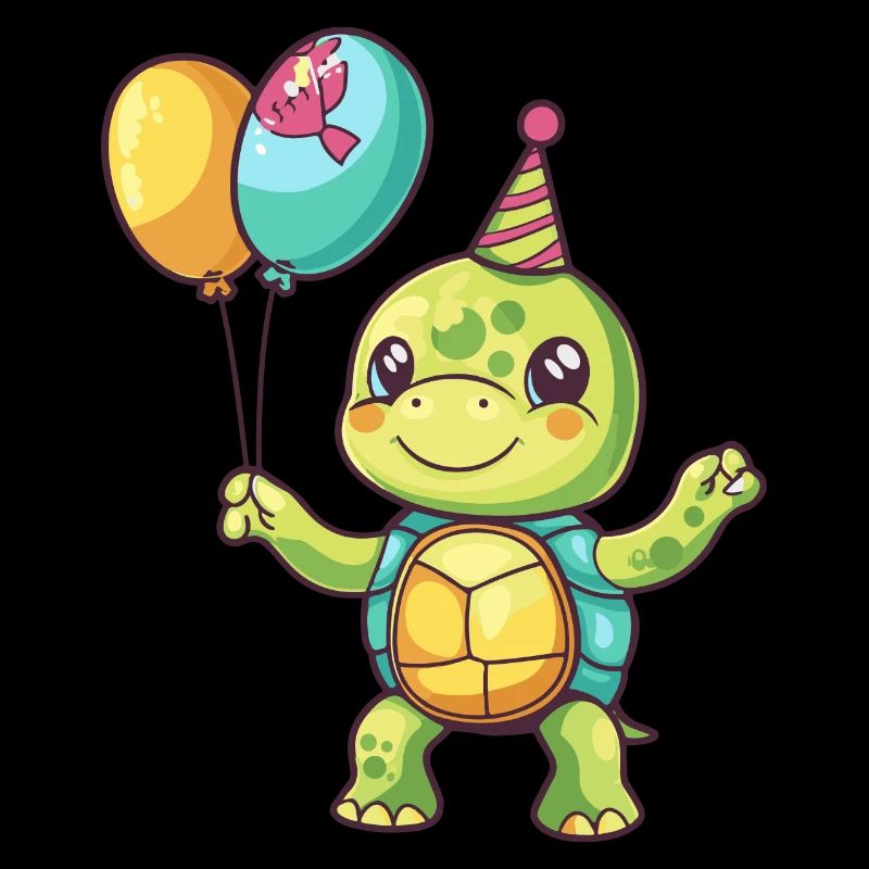 Bande dessinée d’anniversaire de tortue