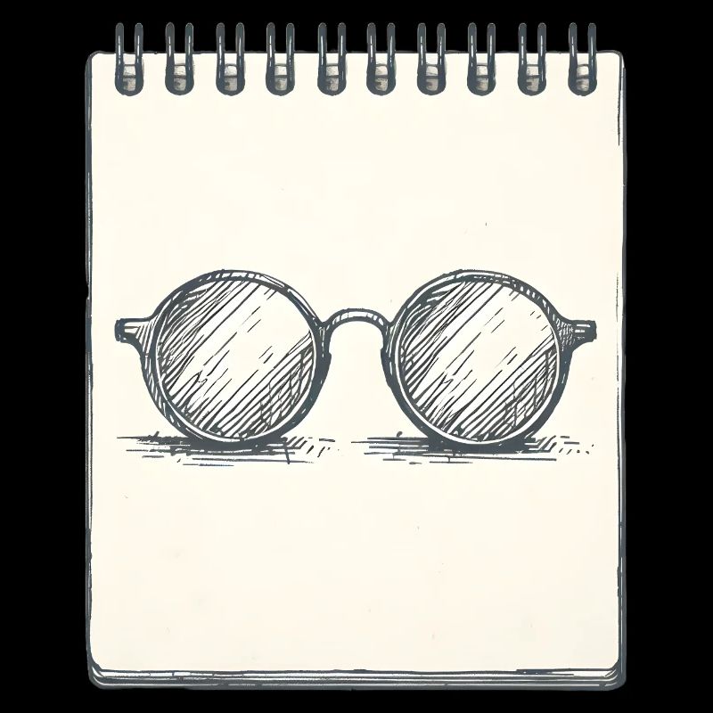 Zeichnung einer Brille