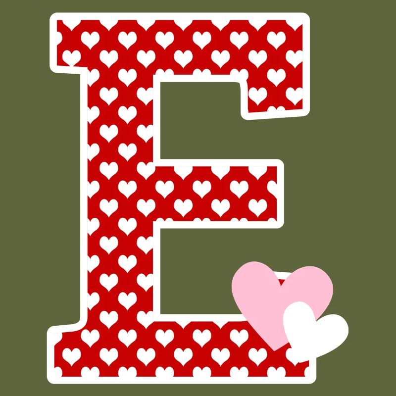 Letter E heart
