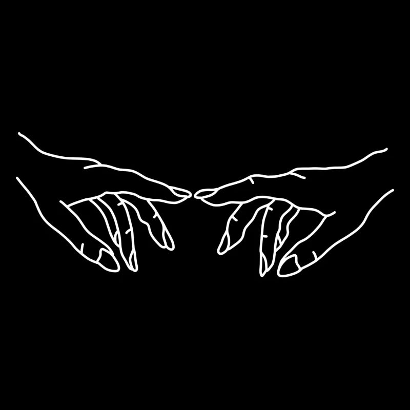 Toucher les mains des doigts