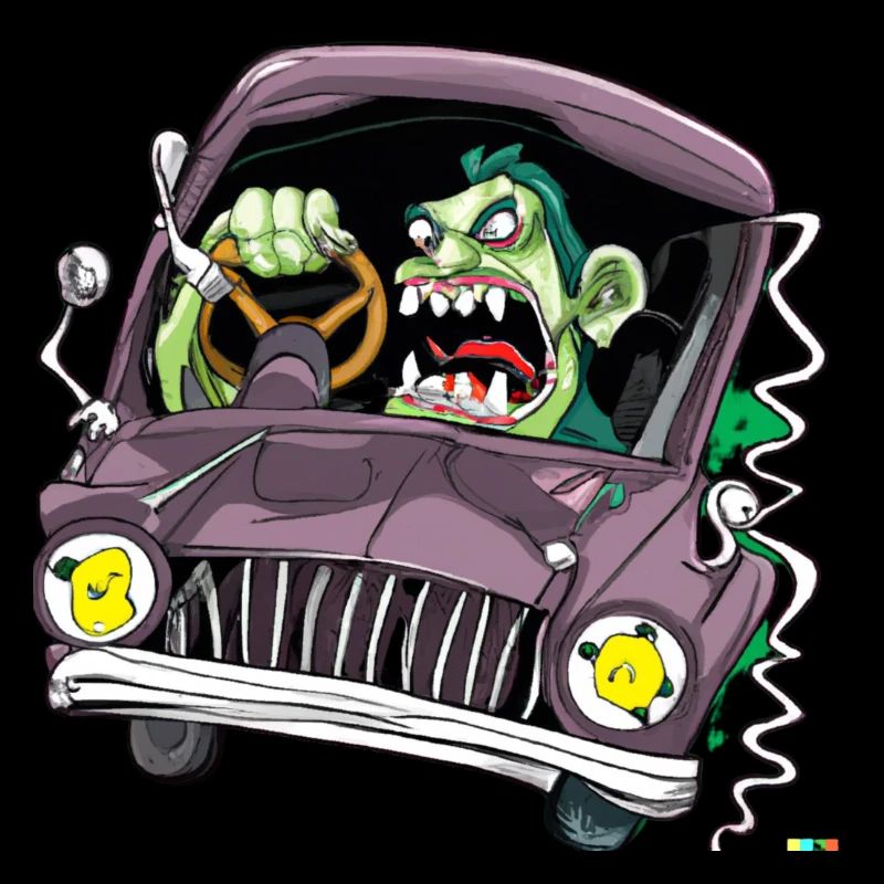zombie drive a car