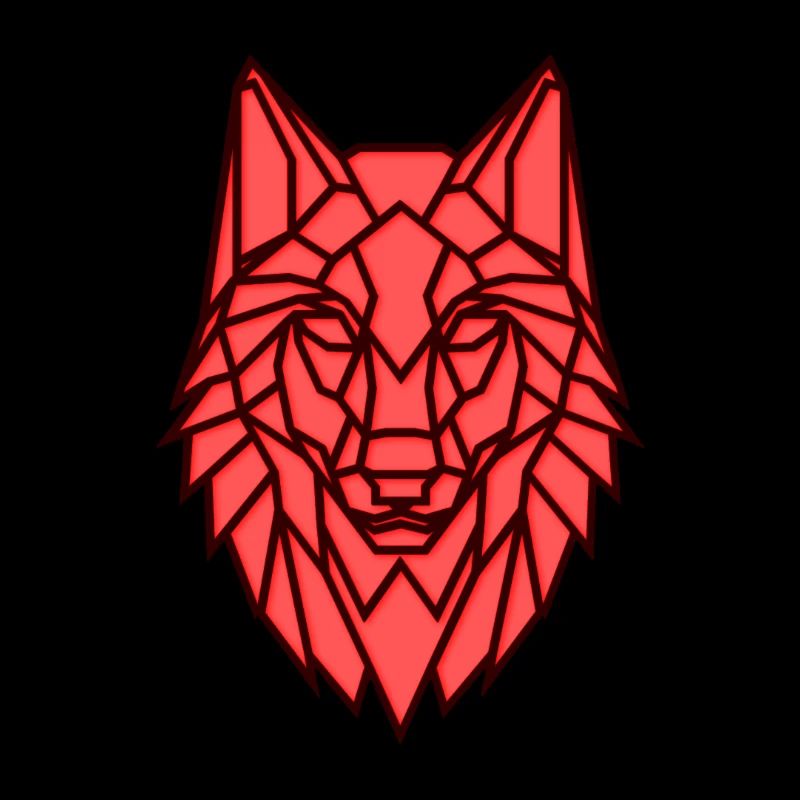 Geometrischer Roter Wolf