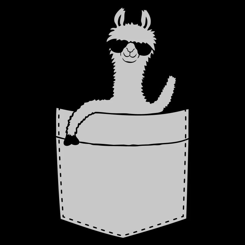 Comic Hemdtasche Lama