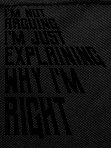 I m not arguing