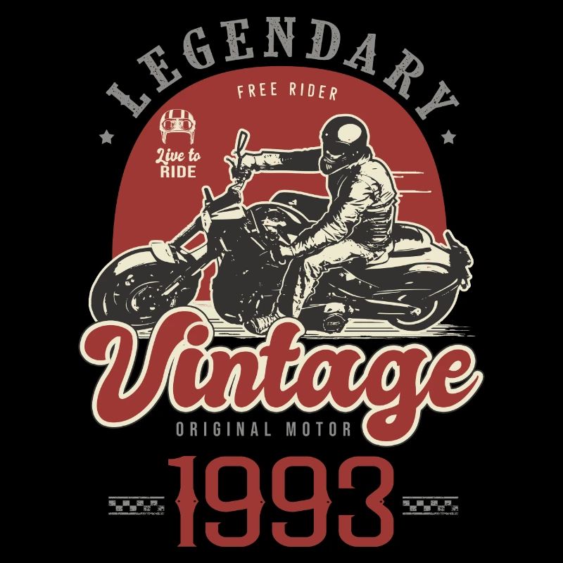 1993 anniversary motorcycle biker vintage 30 years