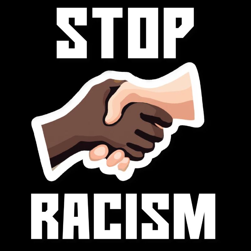 Stop Racism Hand shake White