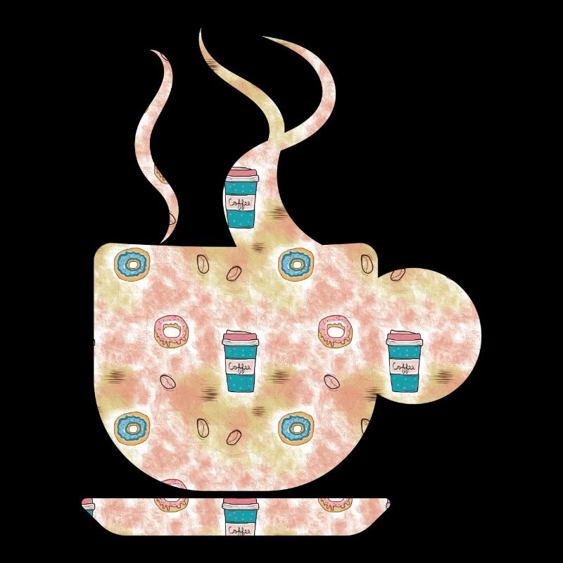 TASSE DAMPFENDER KAFFEE/TEE MIT DONUTS.