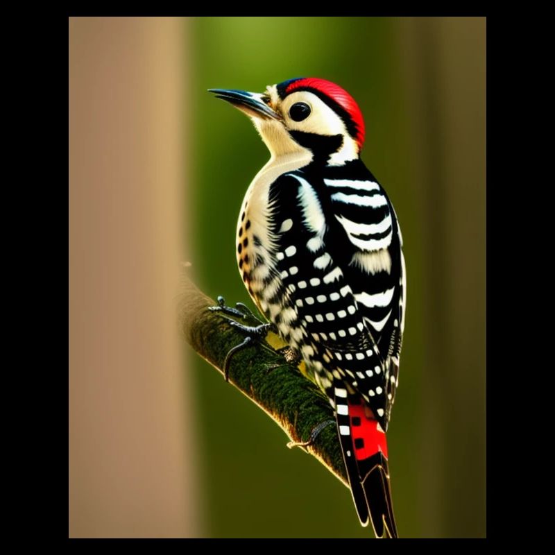 Pileated woodpecker red headed cool comic drawing