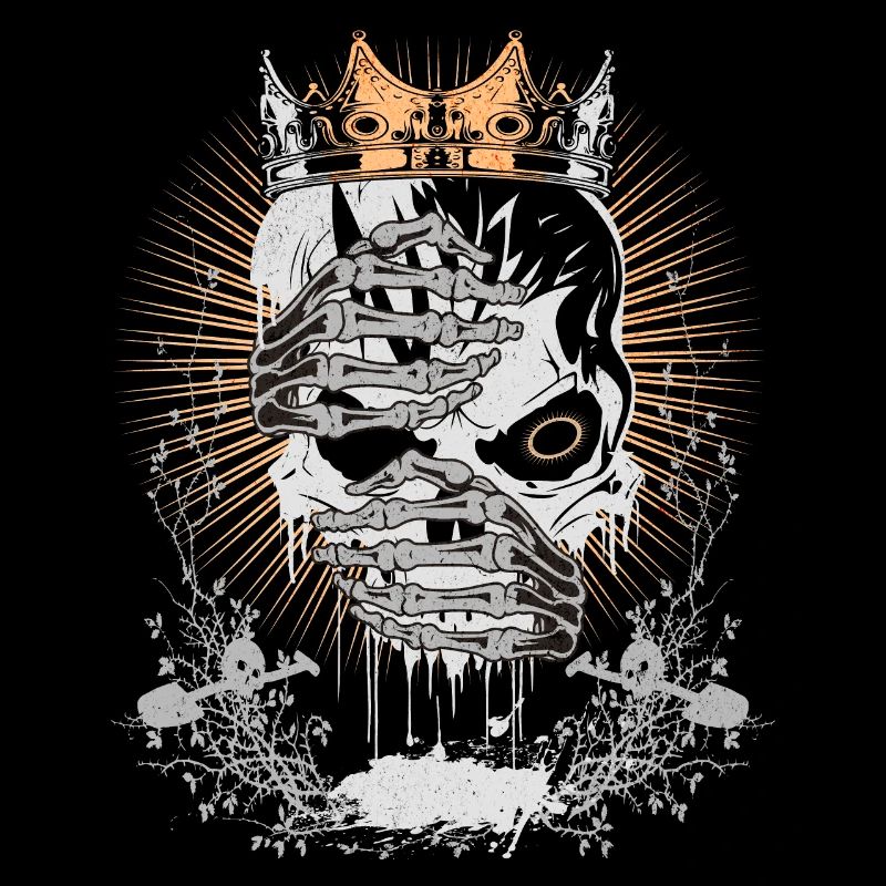 Skull with crown