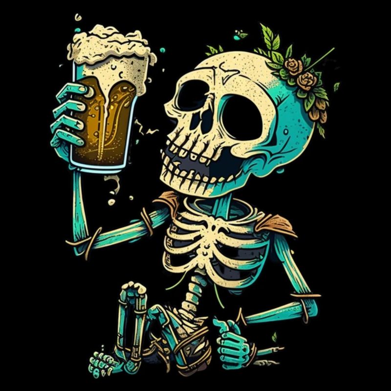Funny Beer Skeleton