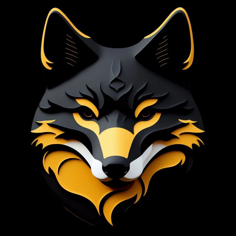 Black and gold fox