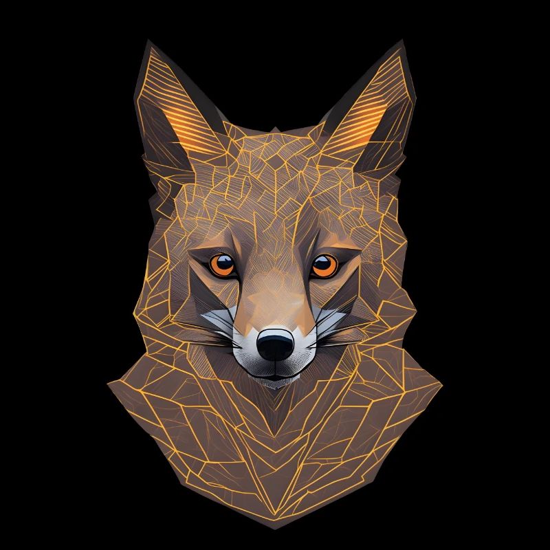 Geometric Fox Head
