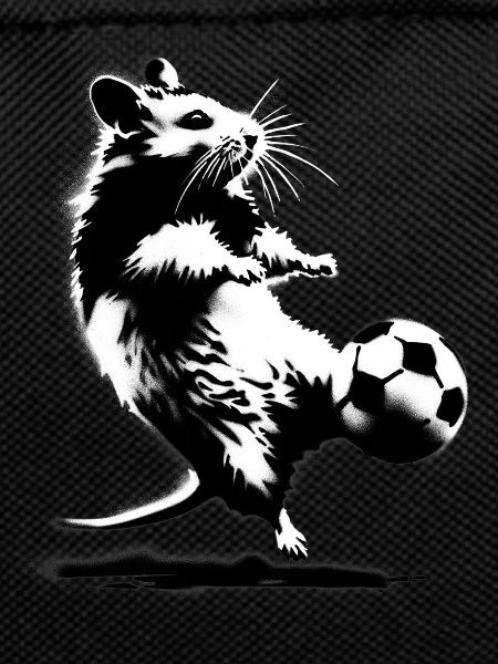 Hamster playing wild soccer