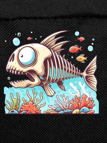Skeleton Fish Cartoon 4