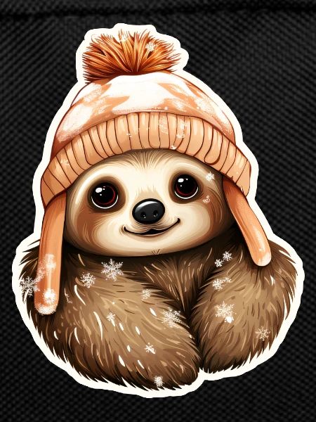 Winter Cute Sloth
