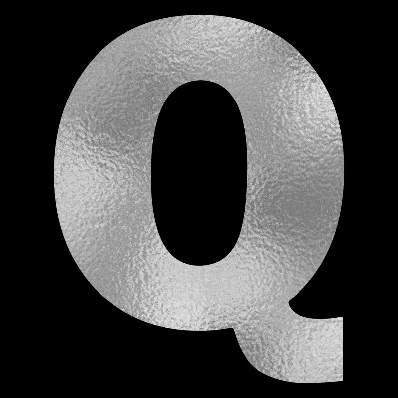 Buchstabe Q Silber