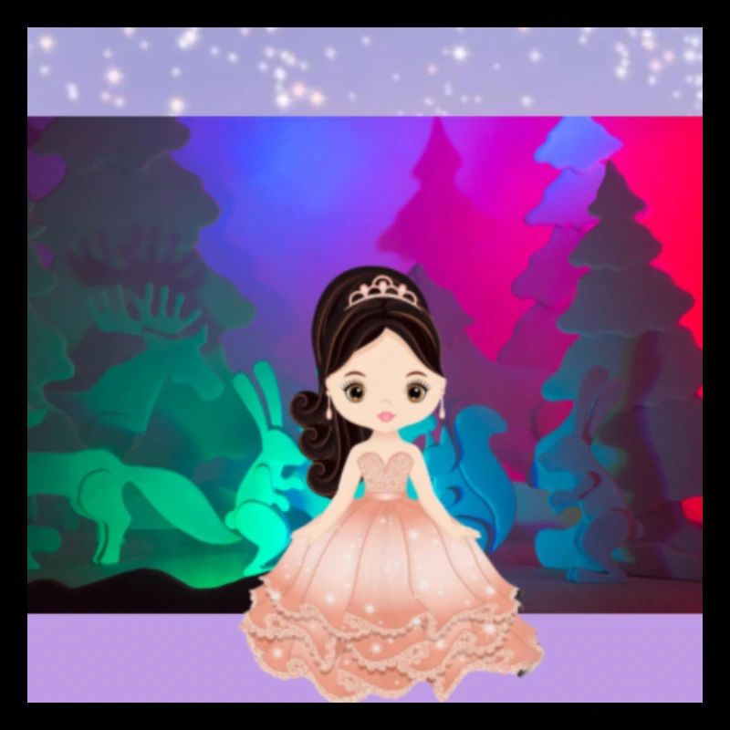 Brunette Princess with Castle