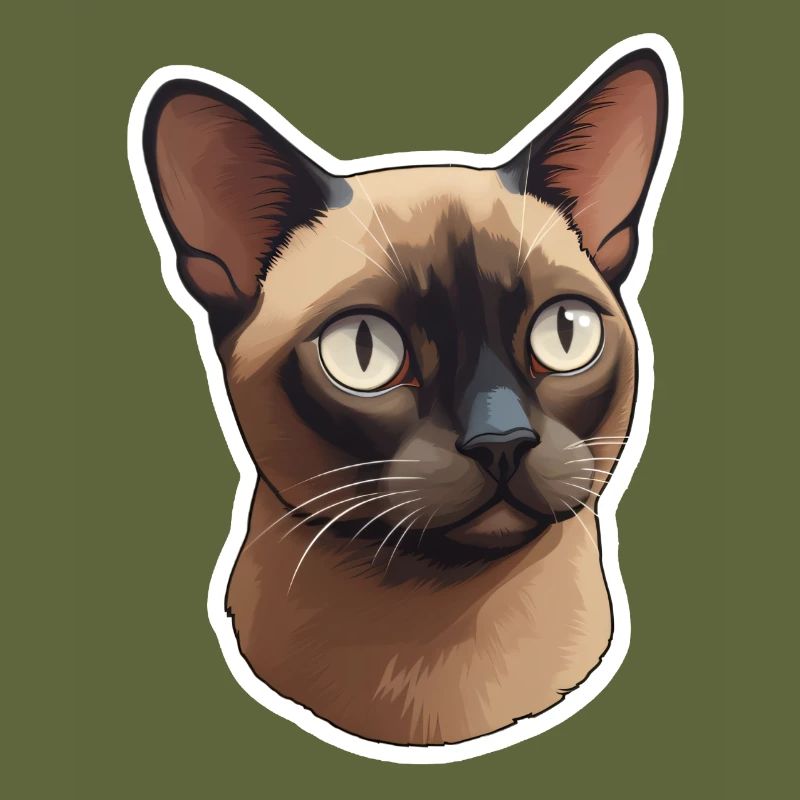 Burmese Cat Head