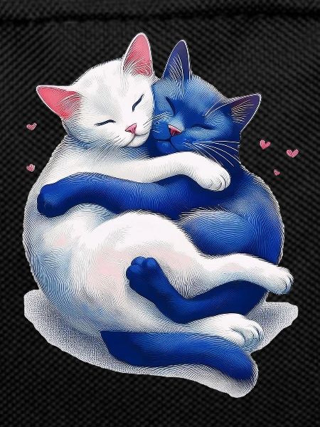 Cats cuddle with each other