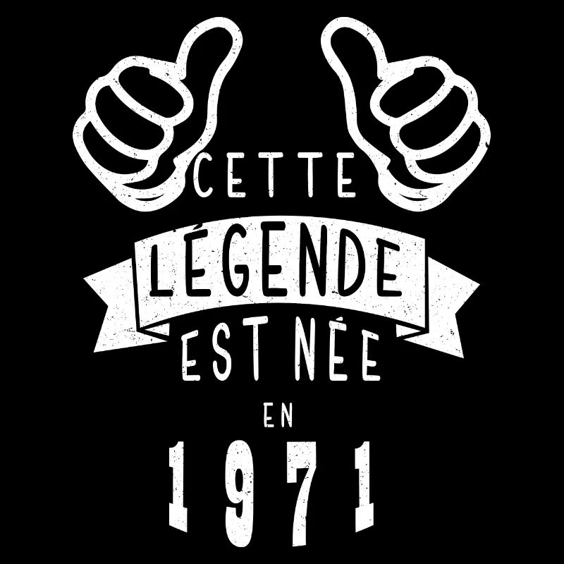 Légende 1971 Authentic 1971 Vintage Bursdag