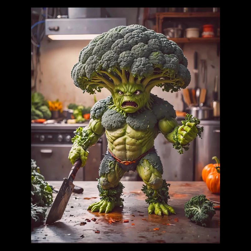 vegetables Apocalypse Monster mutant brocoli