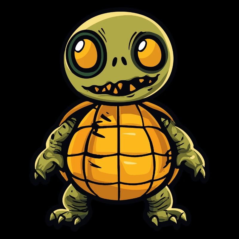 Schildkröte Halloween Comic Lustig