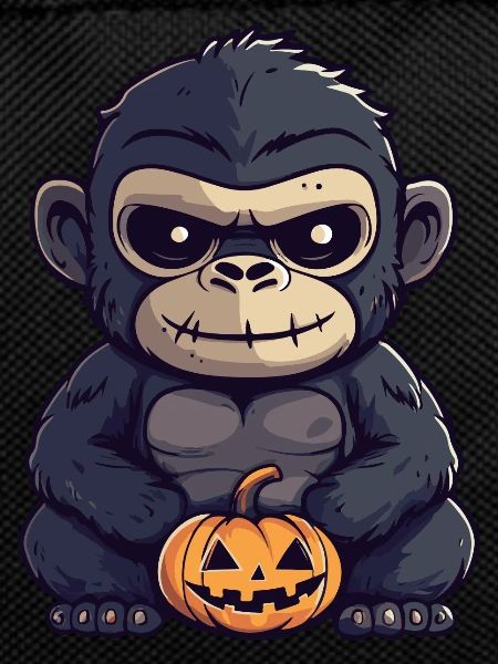 Gorilla Halloween Funny Zombie