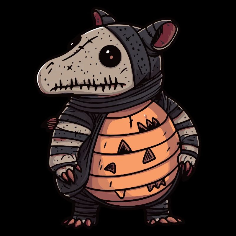 Armadillo Halloween Funny Zombie