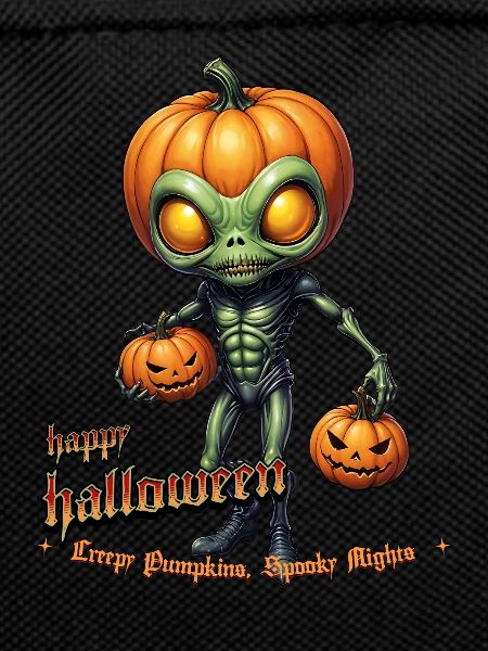 Alien with pumpkin heads Halloween