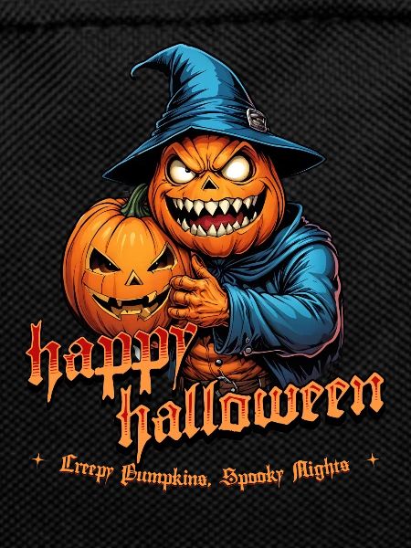Halloween Pumpkin Witch Hat Midnight