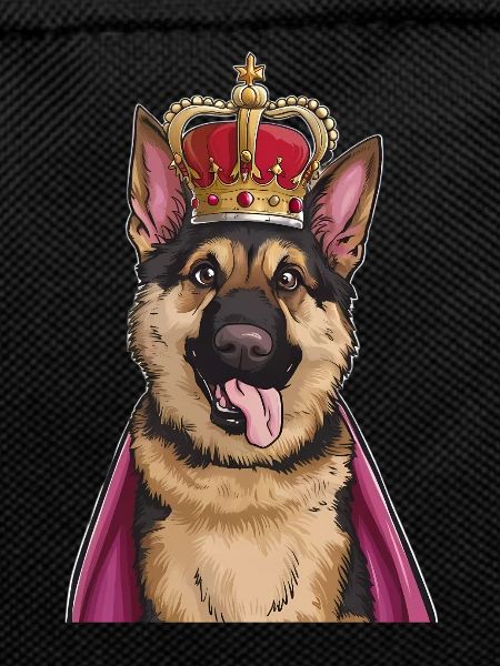 Royal German Shepherd with Crown