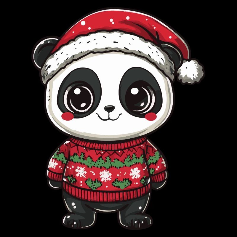 Panda Weihnachten Comic