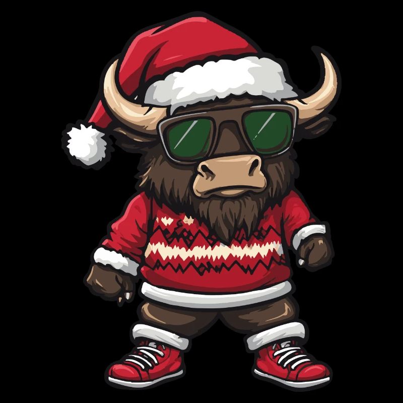 Bison Weihnachten Noël laid