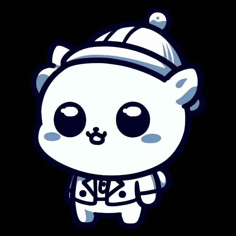 Cute kitten in winter clothes