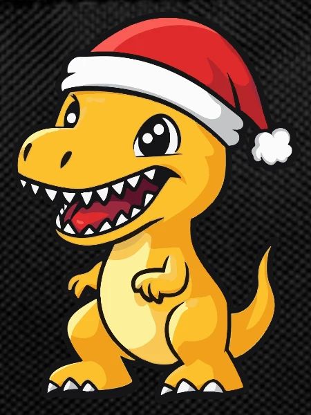 Dinosaur T-Rex Christmas Cute