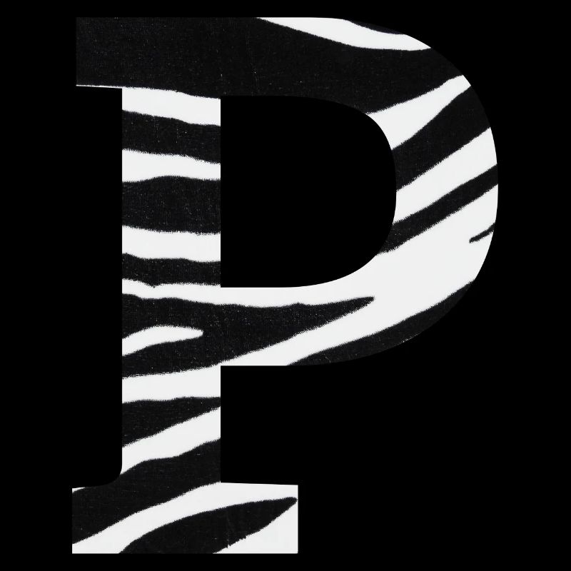 Buchstabe p Zebra