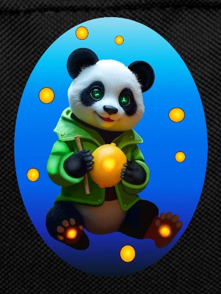 Cyber Panda With Neon Lemon