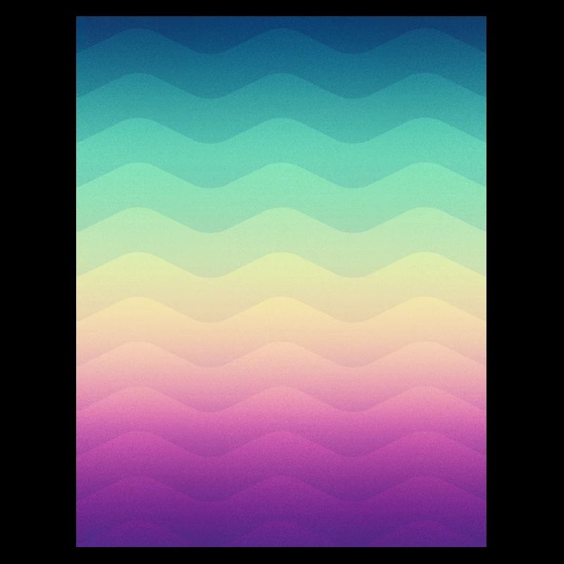 Minimal Geometry Waves (Rainbow) - Phone Case