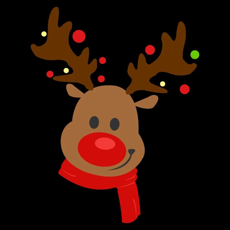 Funny reindeer Rudolf