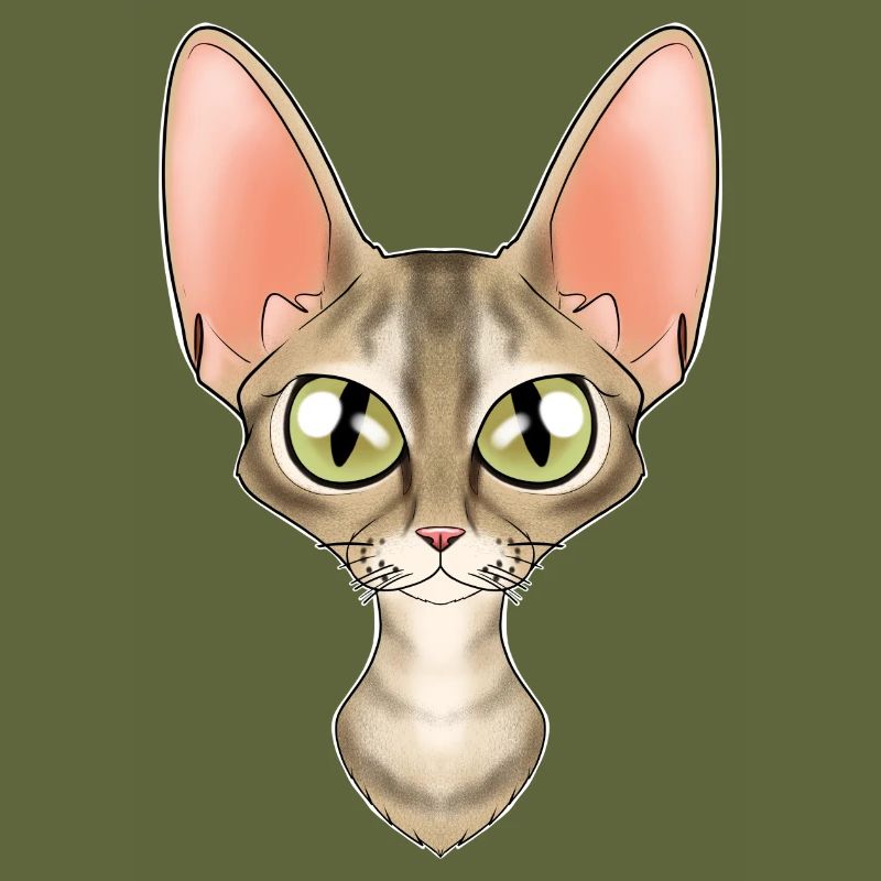 Cat Lover I Cat Face I Devon Rex Cat