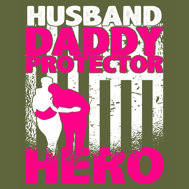 Husband Daddy Protector Hero US Flag Veteran