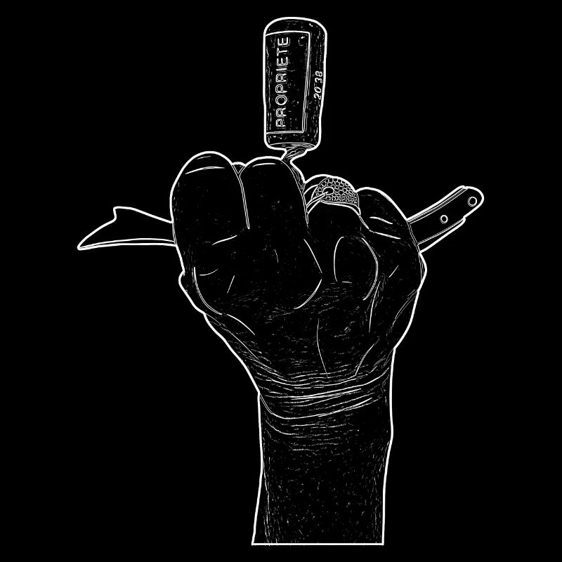 bad girl black hand with corkscrew