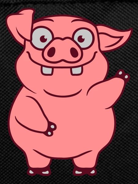 Waving Funny Pig Comic